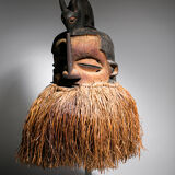 African mask Yaka Suku - Ethnic decoration of Congo