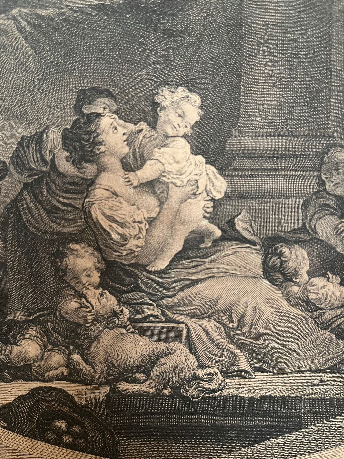 Print of Happy fertility according to Fragonard