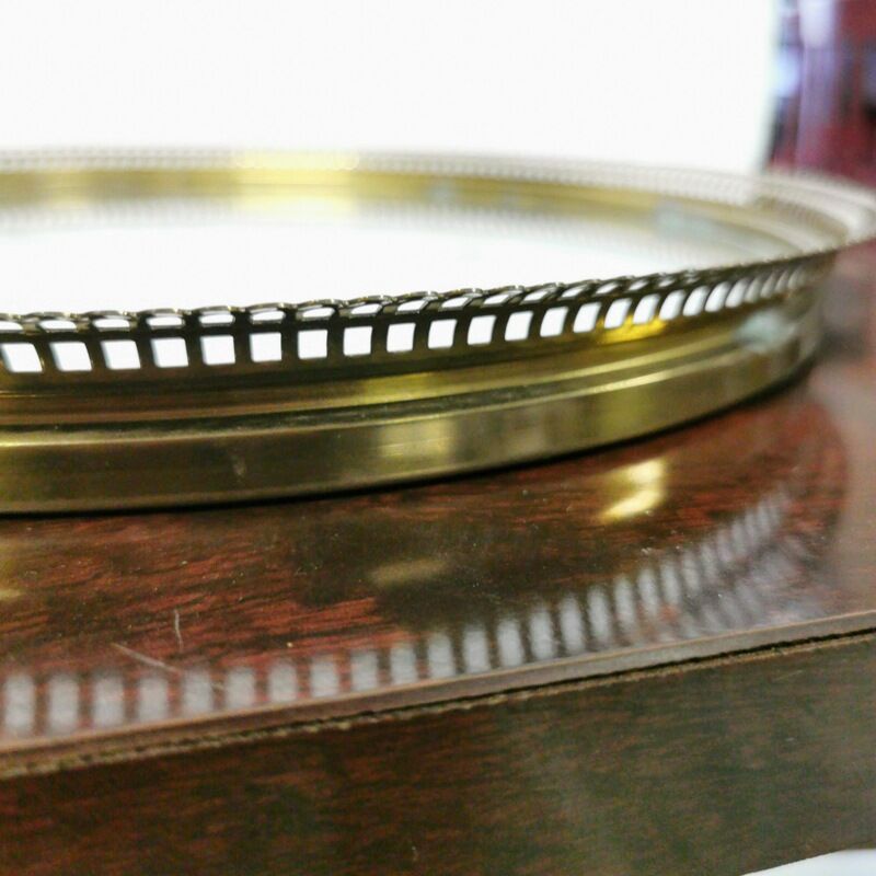 Brass table center top and mirror