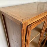 Cupboard, showcase 2 doors in dark wood