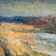 Vintage Modernists Oil Painting Autumn Landscape by Aksel 1960s