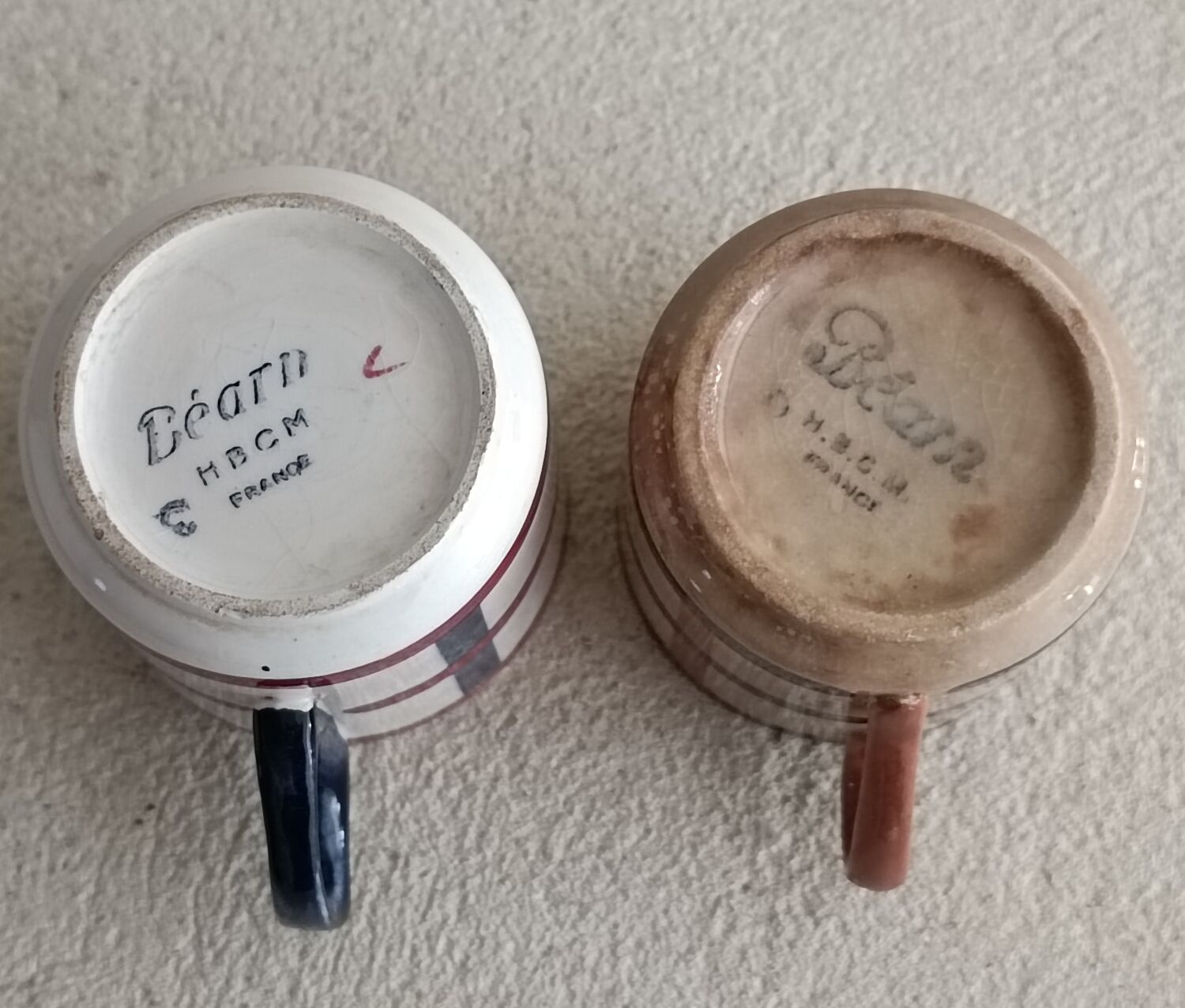 Two cups model Béarn Creil Montereau