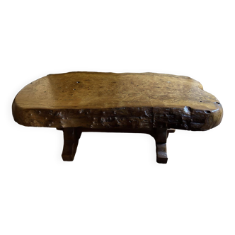 Elm burl coffee table