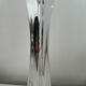 Sculptural candlestick "Ergo" in solid crystal, Angelo Mangiarotti for