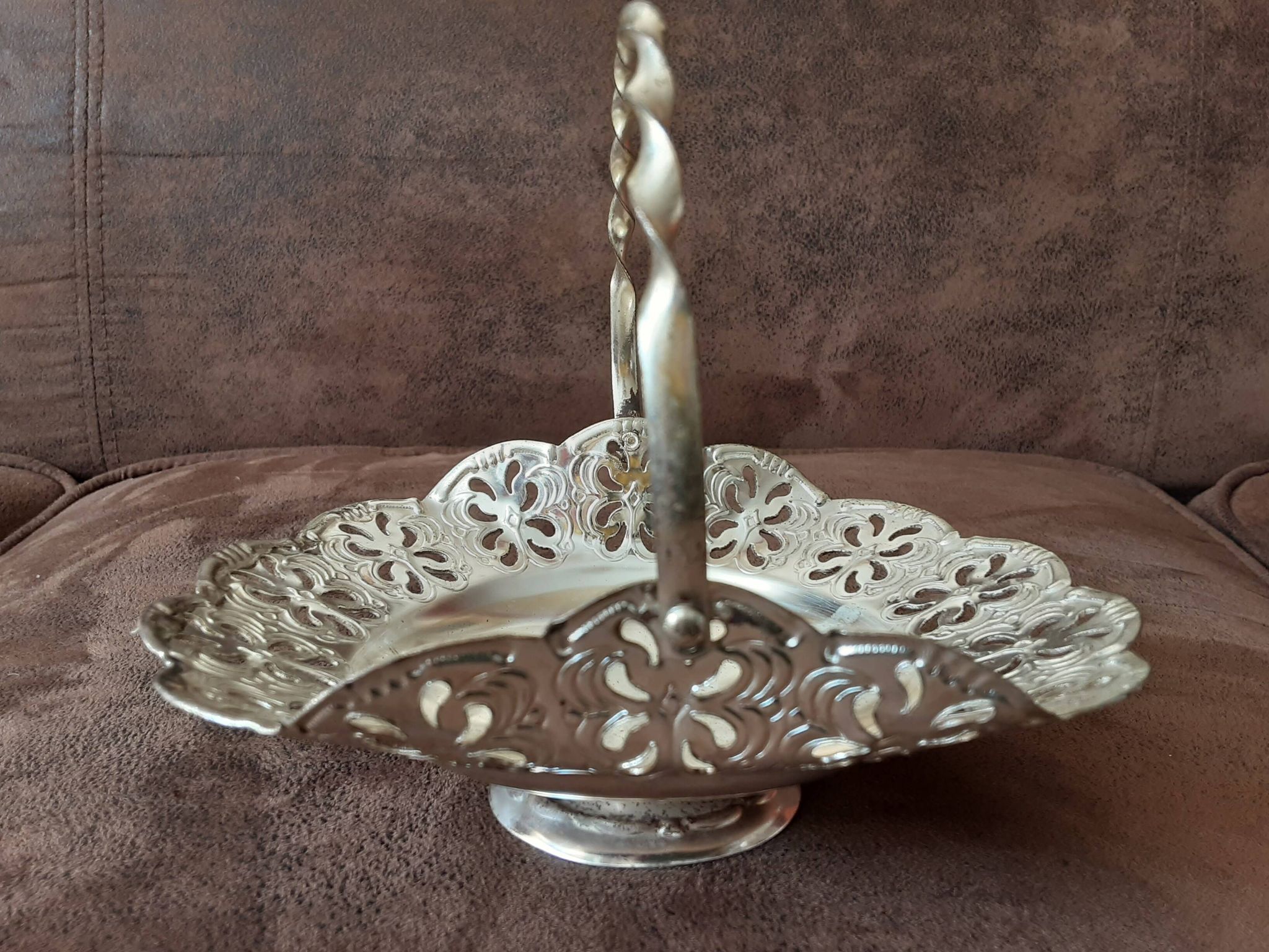 Small vintage metal basket
