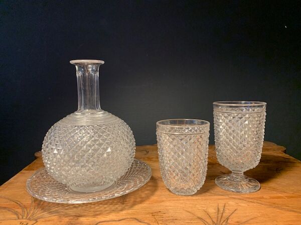 Ancien service de nuit cristal Baccarat fin XIXeme
