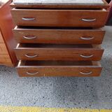 Commode scandinave 4 tiroirs pieds compas