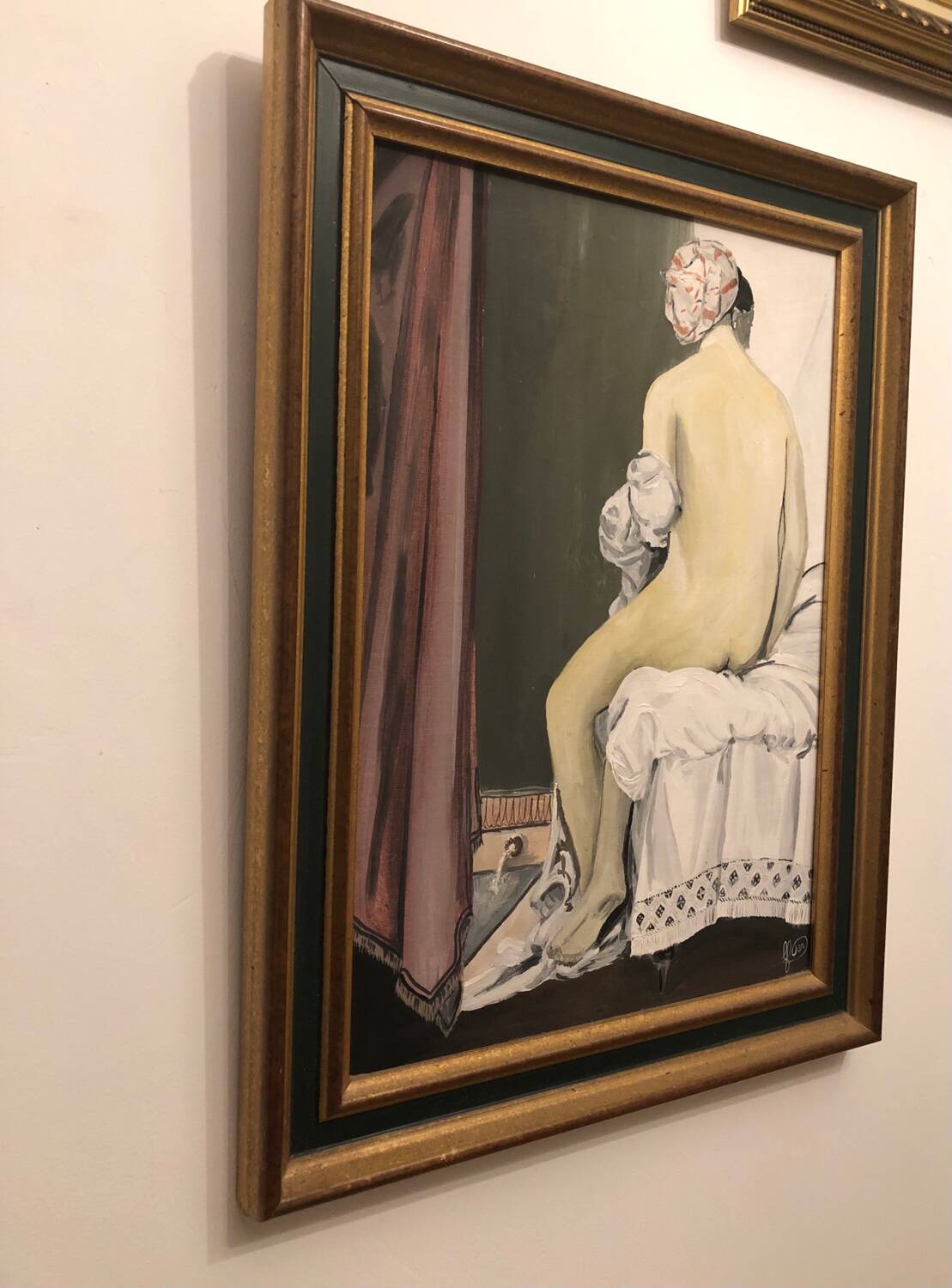 Painting reproduction of the bather by Jean Auguste Dominique Ingres