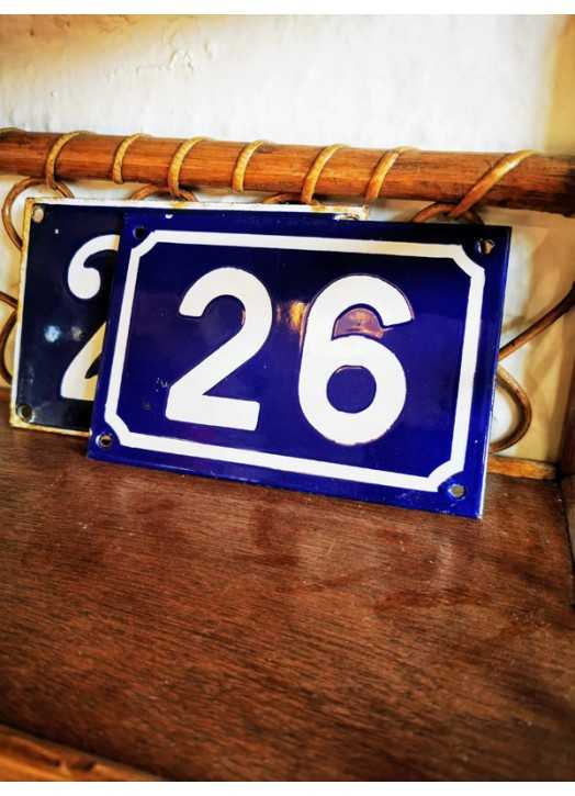 Enamelled street number plate