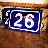 Enamelled street number plate