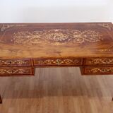 Louis XVI style italian bank desk and bench, 1920s
