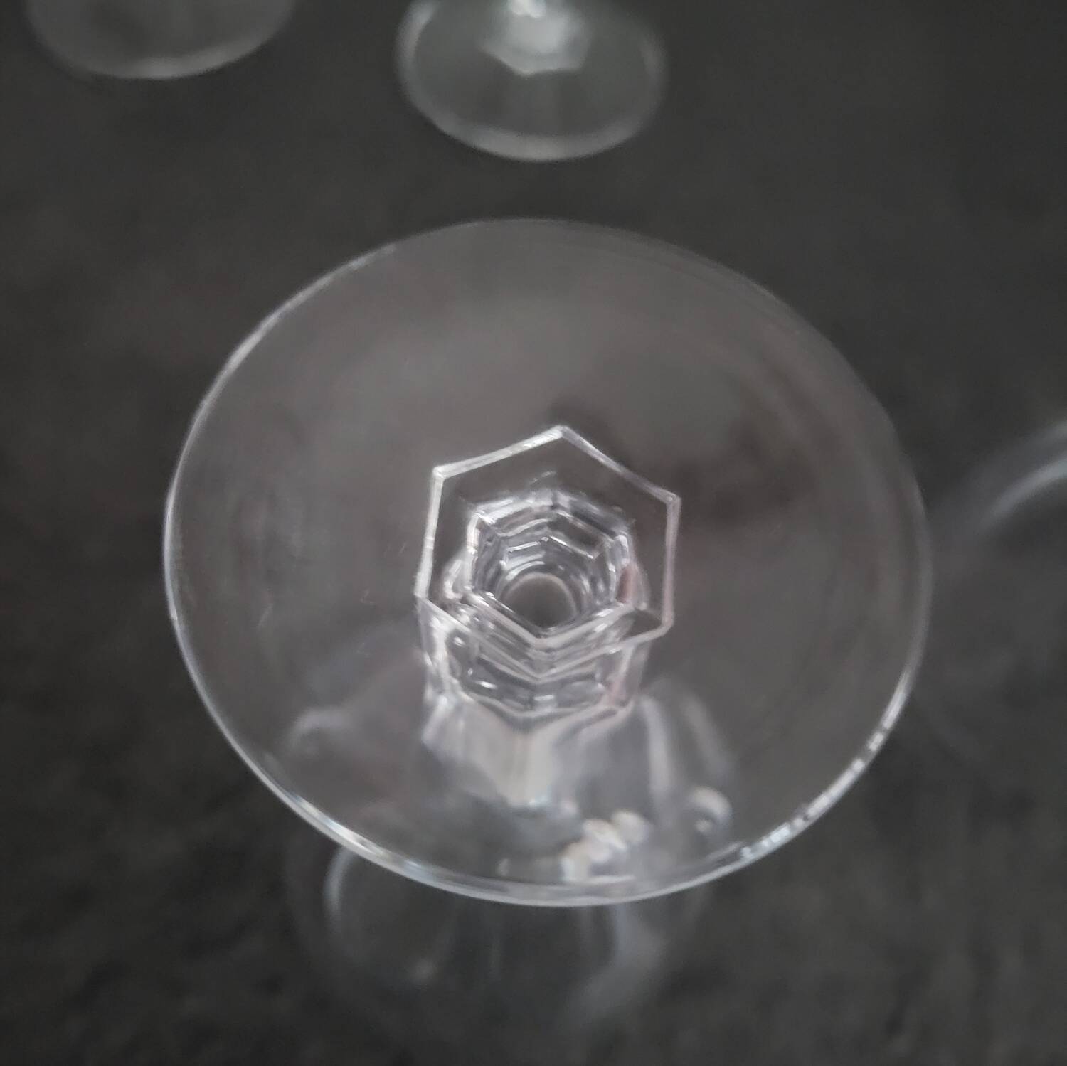 4 button-foot aperitif glasses model Rambouillet Christal d'Arques