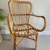 Vintage rattan armchair