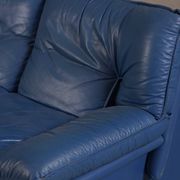Nicoletti Salotti post-modern leather sofa, Italy 1980s