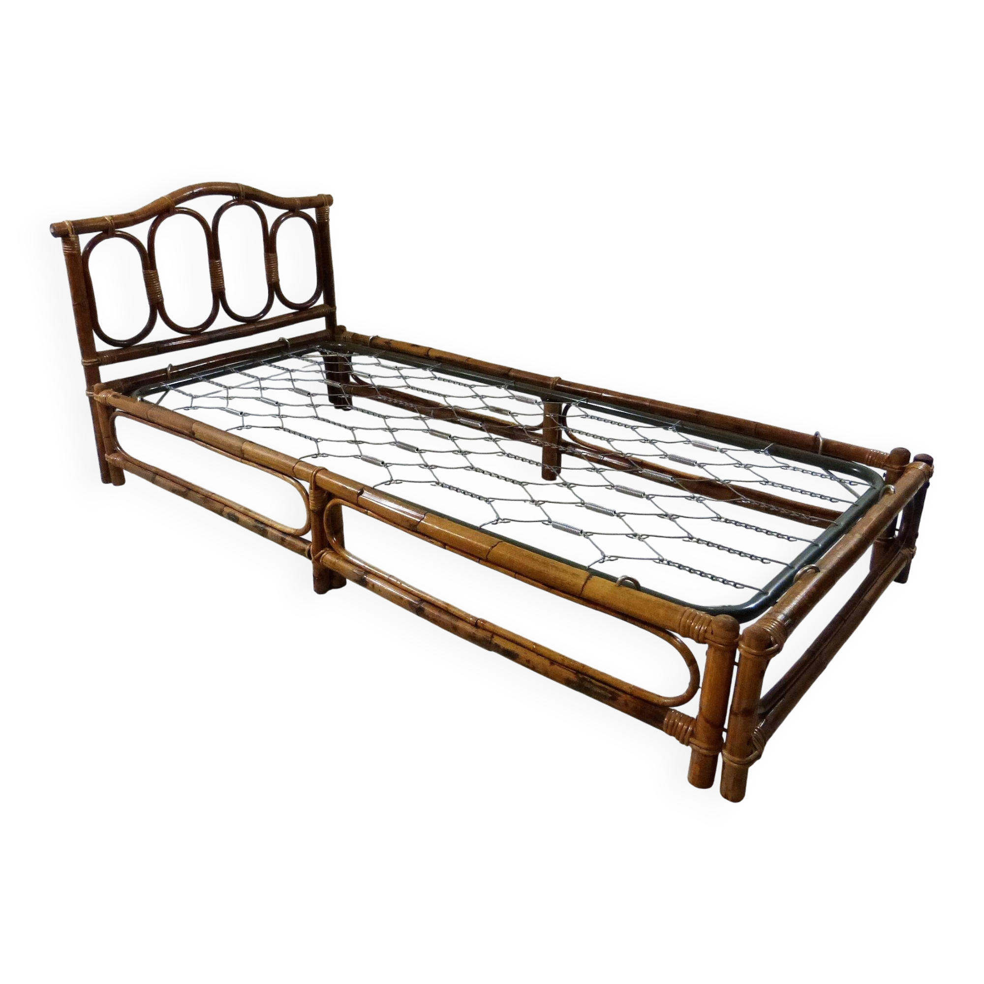 Rattan bed daybed, 1970’s