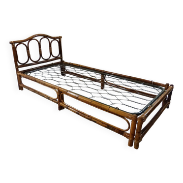 Rattan bed daybed, 1970’s