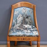 Chaise Gondole en Merisier et Érable moucheté, style Charles X – Milieu XXe