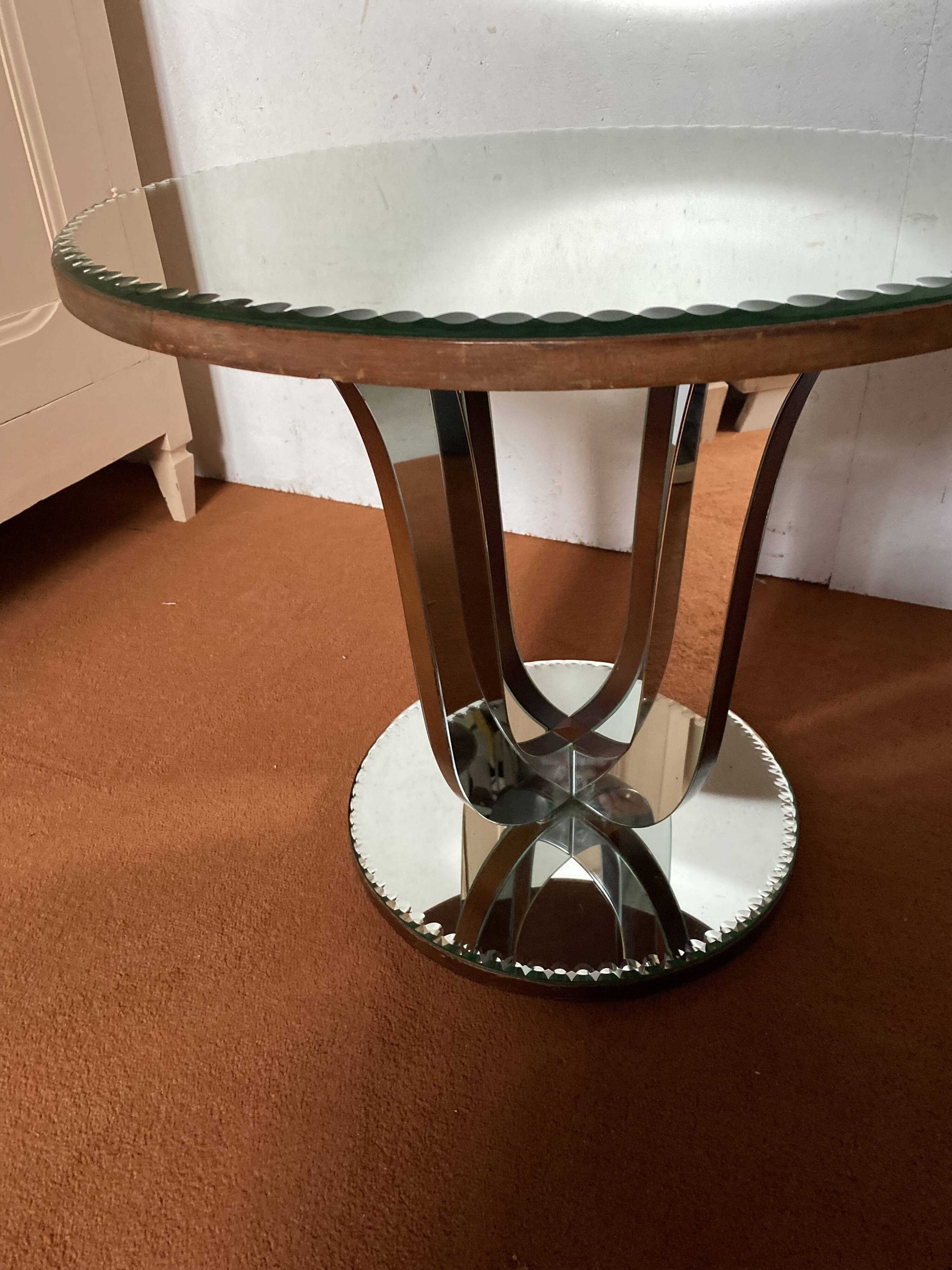 mirrored art deco table