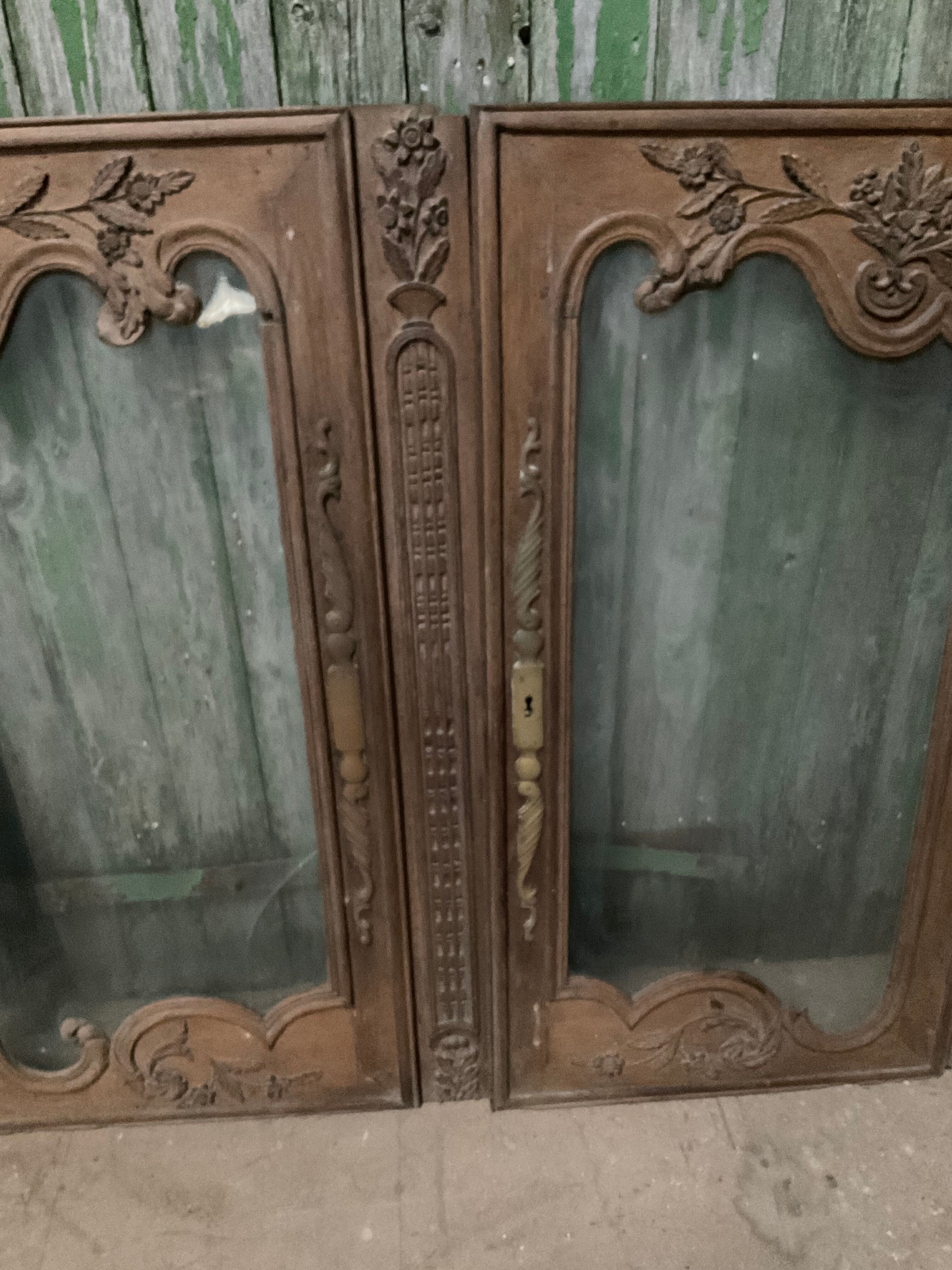 Two glass doors