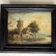 Small painting: oil on panel - lively landscape