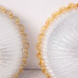 Set of 2 Italian Yellow Large Size Murano Glass Ceiling Fixture, Murano, 19