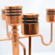 Copper five-arm candlestick Denmark 1960s
