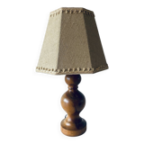 Turned wooden lamp base