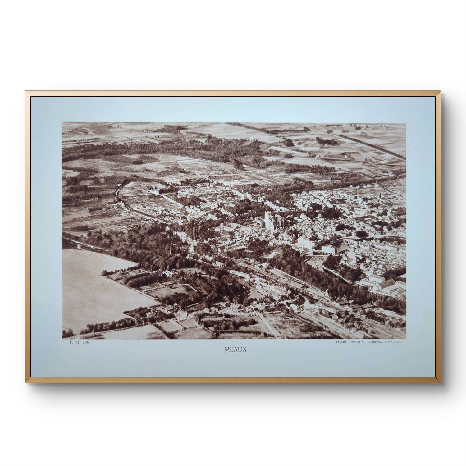Meaux, photo plate printed in 1934.