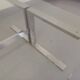 Vintage coffee table in transparent glass and cast aluminum from the 70s
