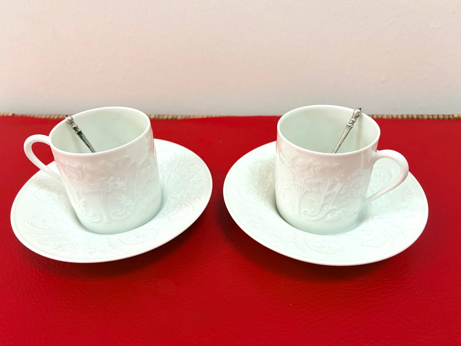Pair of Limoges porcelain cups - Maison Raynaud - Washington