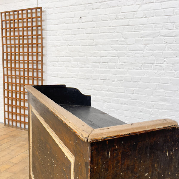 Ancien comptoir de magasin en bois début XXème