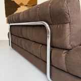 Old Daybed sofa design De Sede DS85 vintage 80s brown fabric