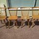 Set of 18 wooden bistro chairs - vintage - year 50 - 60