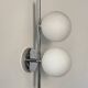 Double chrome metal wall light and opaline, France, 1970.