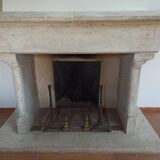 Stone fireplace
