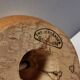 Danish lamp turned in pine wood with the most beautiful markings