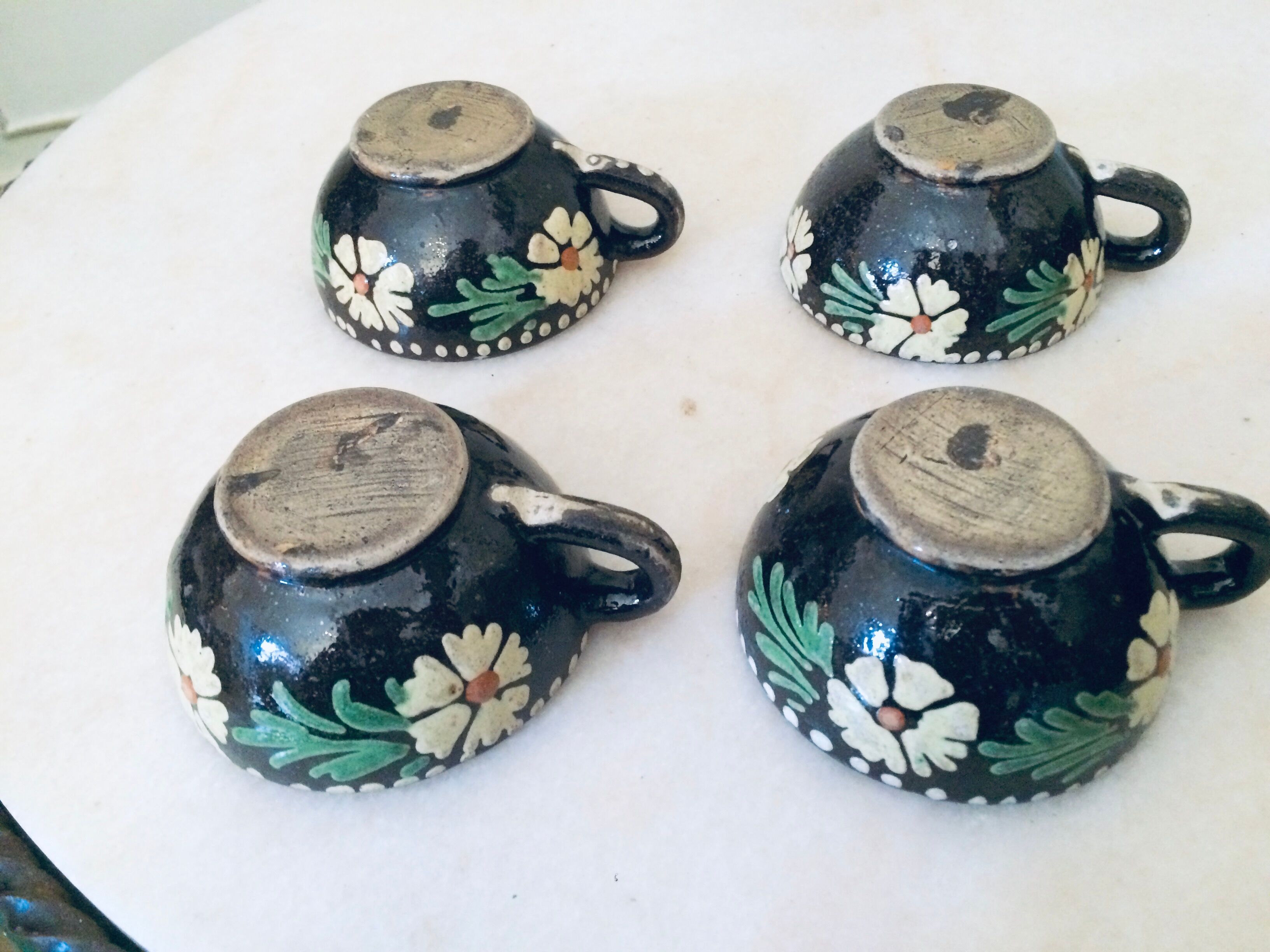 Old Marnaz terracotta cups