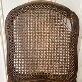 Antique Louis XV chair – molded natural wood / cane base