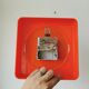 Vintage orange wall clock made of Inproco plastic, 1970