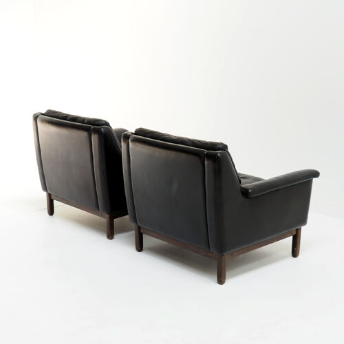 Set of leather armchairs 1960