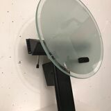Glass and metal wall lamp 1980
