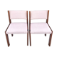 2 vintage chairs in solid wood and buckle 1970