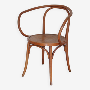 Curved wooden armchair Thonet style early 20th century