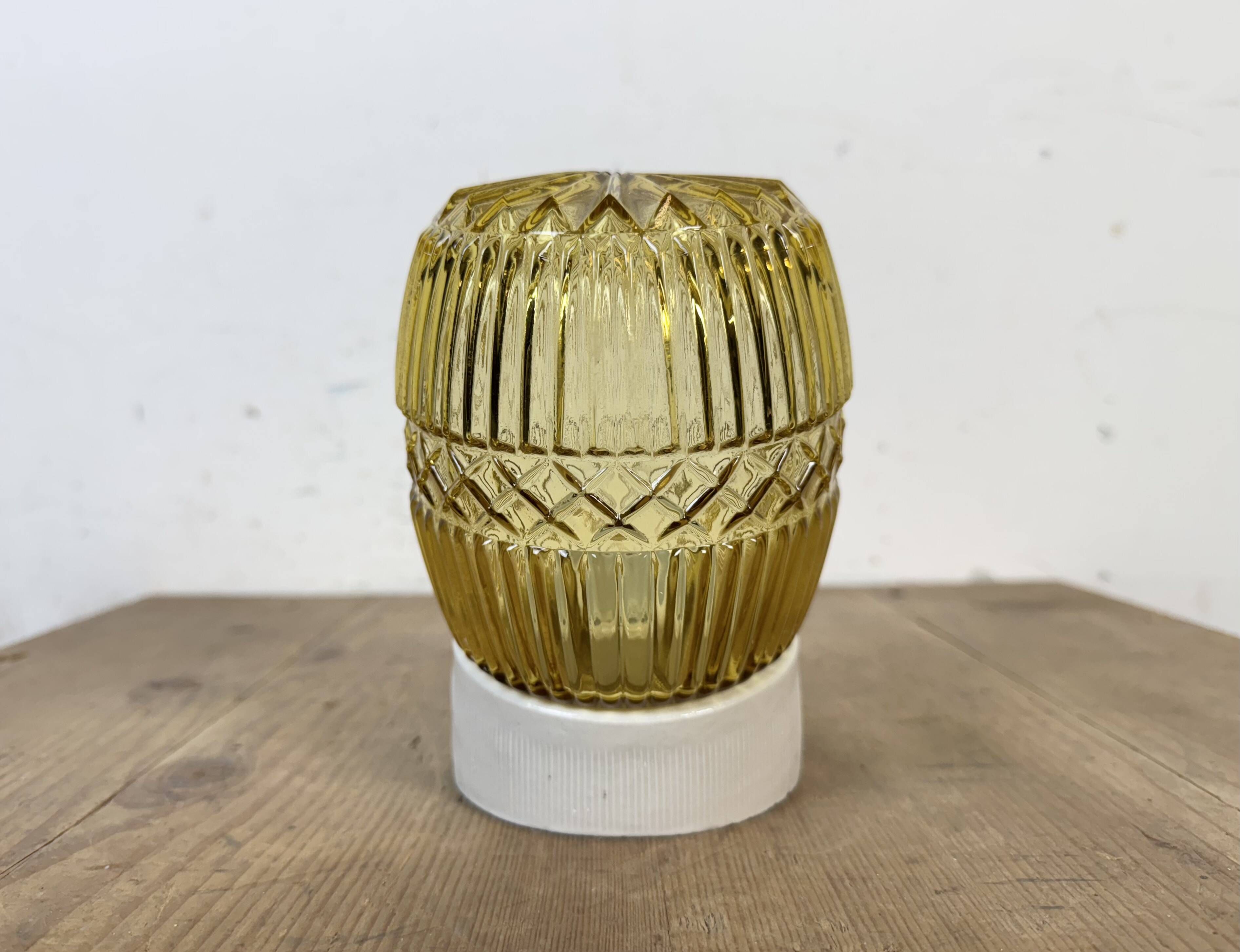 Vintage White Porcelain Wall Light, 1970s