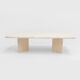 Table basse italienne vintage en travertin