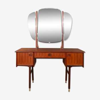 Teak dressing table with removable mirror, Norway 1950s