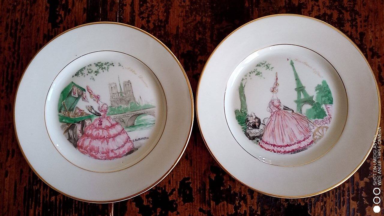 Gaston Le Beuze for ROBJ - 12 plates and 1 course - walk in Paris - faience