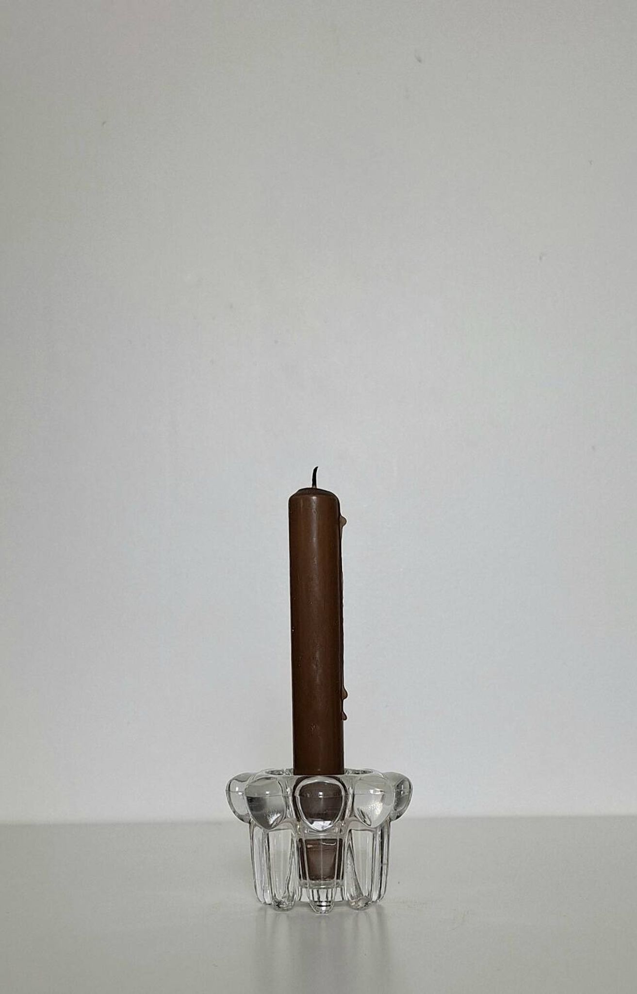 Vintage glass candle holders