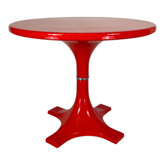 Table à manger rouge Ignazio Gardella et Anna Castelli par Kartell, années 1960