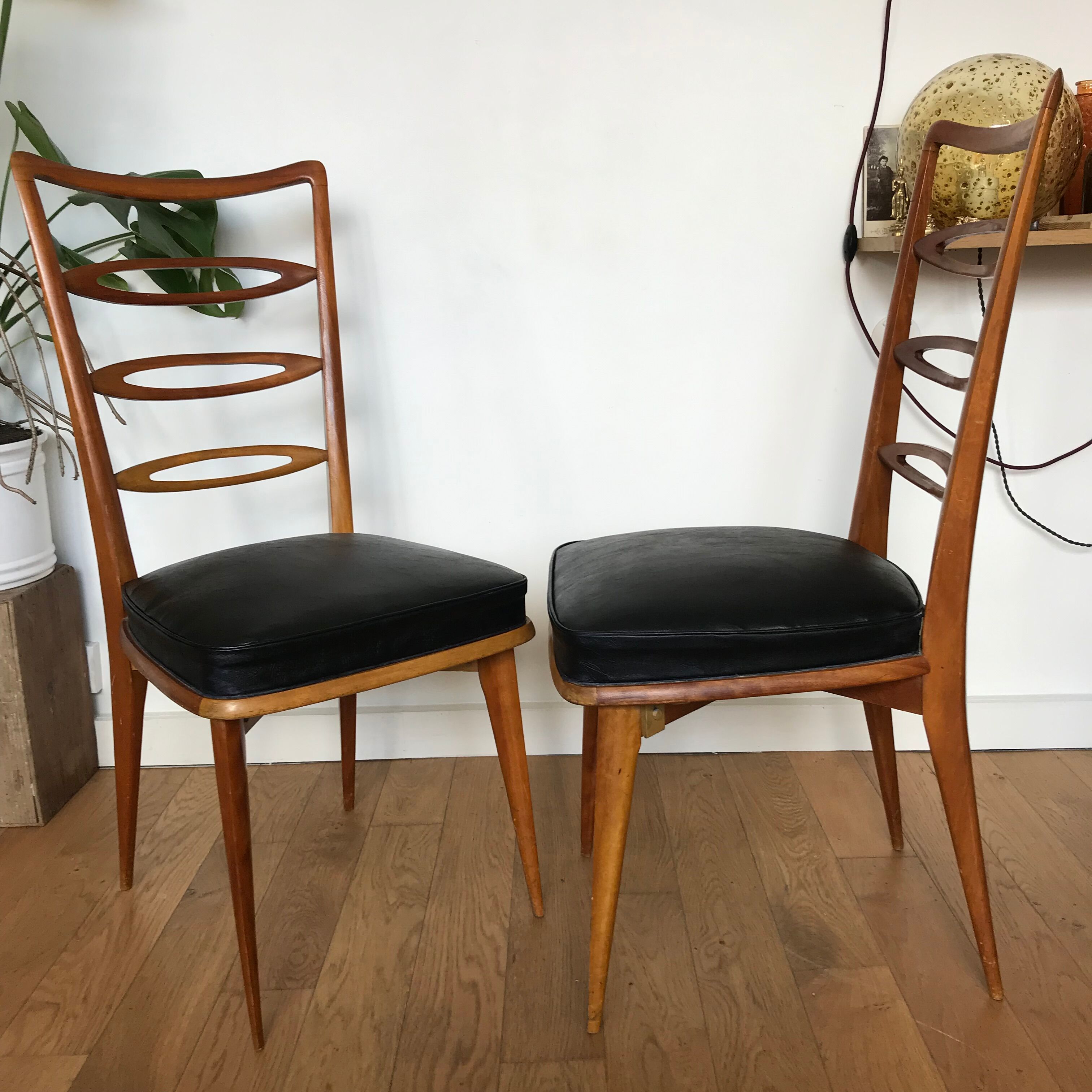 Pair of wooden chairs